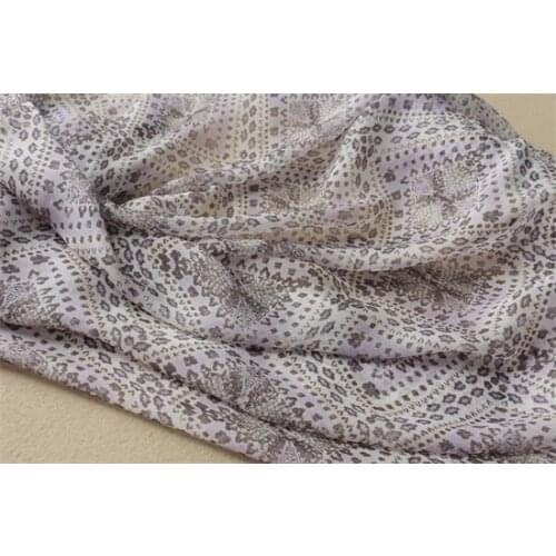 10mumiSilk Chiffon Printed Fabric Mulberry Silk Garment Fabric BH2117 0.5m