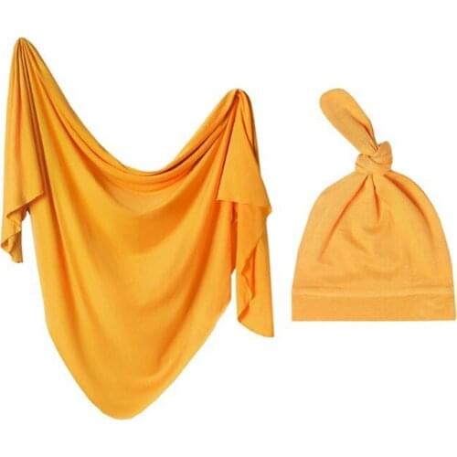 2021 New Baby Photo Wraps With Hat 2pcs Sets Newborn Photography Props Swaddle Blanket