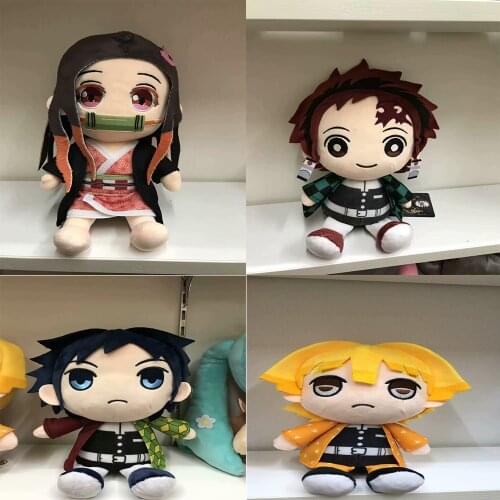 25cm Anime Demon Slayer Kimetsu No Yaiba Kamado Tanjirou Tomioka Giyuu Agatsuma Zenitsu Plush Doll Stuffed Toys Kids Gift