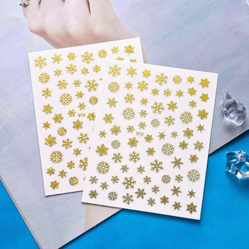 1 Pcs 3D Nail Sticker Snowflake Image Tips Nail Flakies Adhesive Sticker Manicure Salon DIY Accessories