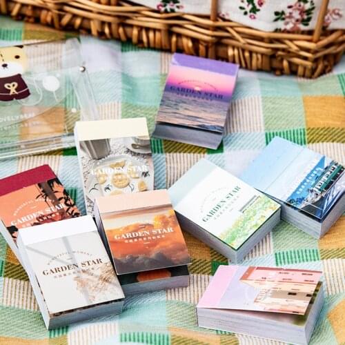 50Pcs/Lot Garden Starlight Series Mini book Material Paper Junk Journal Planner Scrapbooking Vintage Decorative DIY Craft Paper