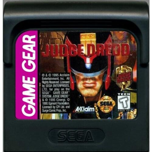 8bit game GAME GEAR cartridge : JUDGE DREDD ( USA English Version