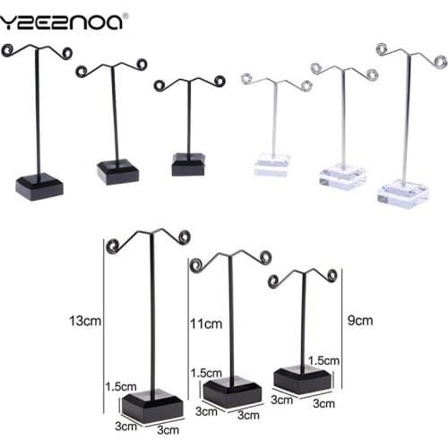 Bouches Ornament Holder Hook Hanger Counter Case Black Clear Acrylic Stud Earring Jewelry Display Rack Stand Organizer