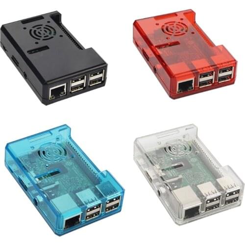 ABS Case Clear Box Shell Cover With RPI CPU Cooling Fan For Raspberry Pi 2 / 3