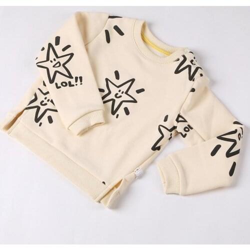 Kids Cotton Hoodies Cartoon Printing Splicing Long Sleeve Breathable Sweatshirt Loose Round Neck Casual Pullover Tops Childrens