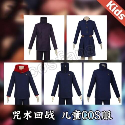 Kids Jujutsu Kaisen Itadori Yuji Cosplay Costumes Kugisaki Nobara Fushiguro Megumi Wigs Uniform Jujutsu Kaisen Yuji Itadori Suit