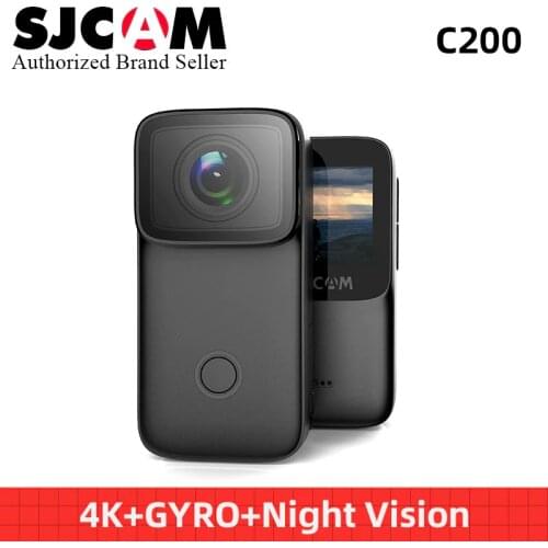 100% SJCAM C200 Action Camera NTK96660 4K 16MP WiFi GYRO Anti-shake Night Nision 40M Waterproof Sports DV Webcam Thumb Camera