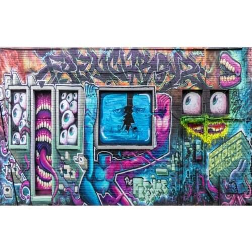 Custom photo mural 3d wallpaper Pure hand-painted fashion street graffiti art home decor 3d wall murals wallpapers for walls 3 d