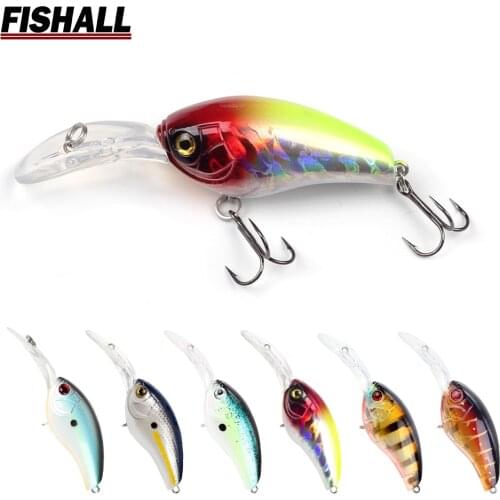 Bent Lip Bill Crank Lure 55mm 14g Floating Depth 1.5m Crankbait Wobbler Bait Tackle for Bass Pike