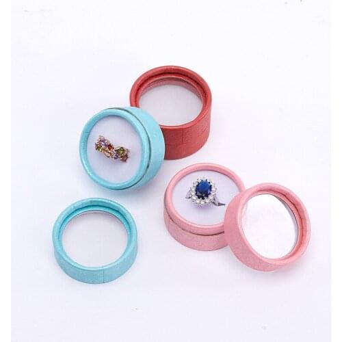 Small Round Bowknot Bracelet Ring Box Earring Necklace Wedding Ring Packaging Box Paper Jewelry Gifts Display Boxes Holder