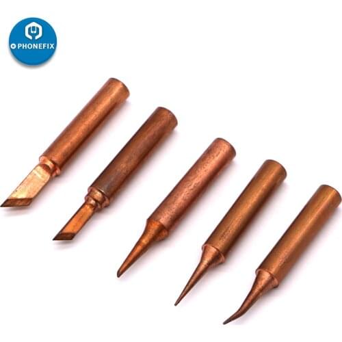 4/5pcs/lot 900M-T Series Copper Solder Iron Tips Welding Heads Soldering Accessory for Soldering Rework Station