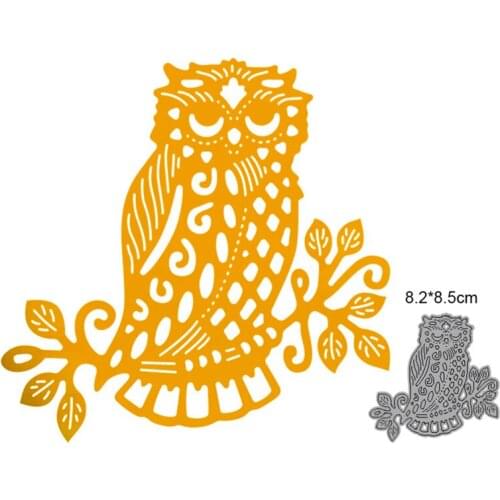 Metal cutting dies cut die mold owl branch decoration Scrapbook paper craft knife mould blade punch stencils dies cutting dies