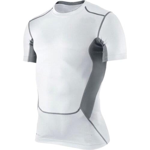 Men Compression Under Base Layer Top Tight Short Sleeve T-Shirt Sport Collection S-XXL