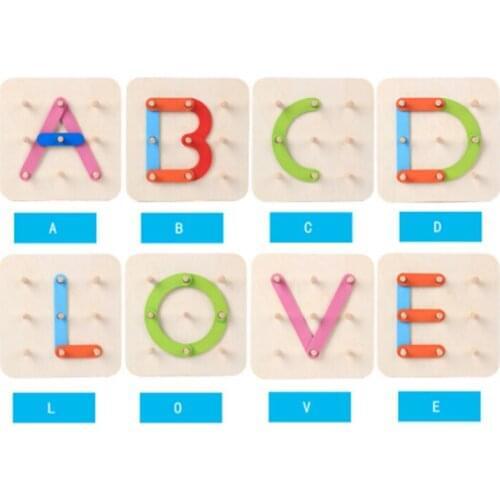 New Classic Kids DIY Toy Geometric Shape Set Letter Animal Puzzle Wooden Toys Baby Kids Early Educational Toys Children Gift
