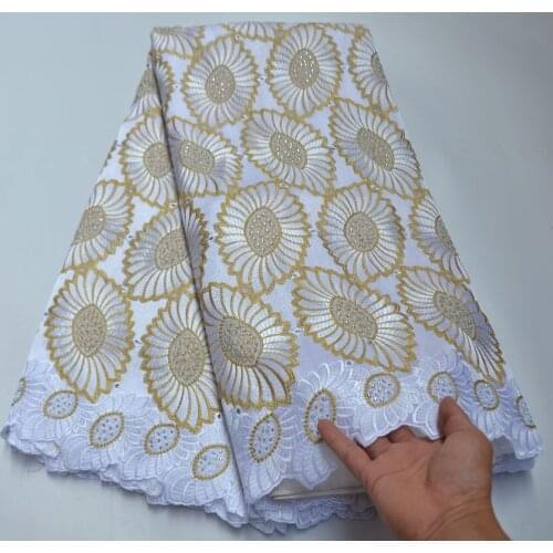 New Arrivals Swiss Voile Lace In Switzerland High Quality African Dry Lace Fabric 100%Punch Holes Cotton Lace For Party Sew C-96