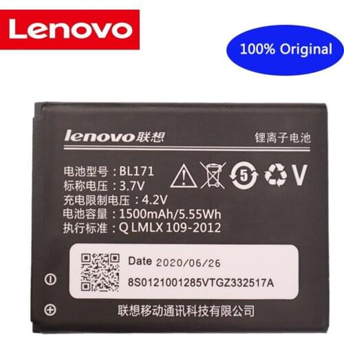 Lenovo Original Mobile Phone Battery 1500mAh BL171 for Lenovo A319 A356 A368 A370e A376 A60 A65 A500 A390 A390T BL 171 Phone