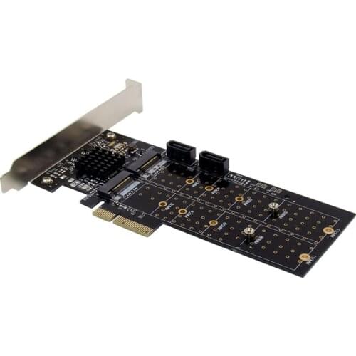 PCI-E to SATA Expansion Card PCI-E X4 9230 SATA 3.0 RAID Array Expansion Card SATA 6G NGFF Conversion Card