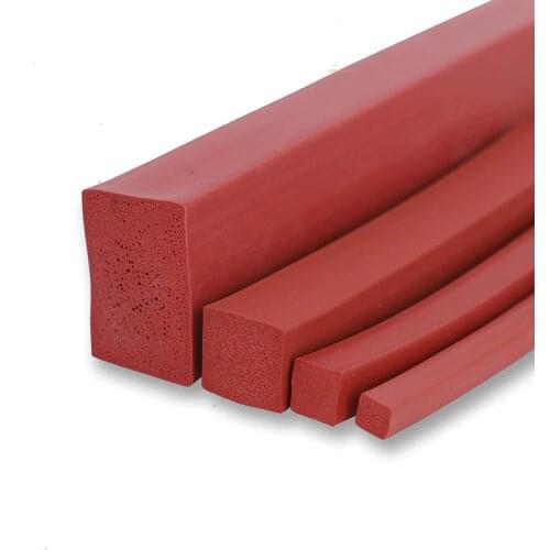 Silicone Foam Strip Heat Insulation 8x4mm 15x15mm 16x14mm 10x2mm 14x14mm 20/25/30/35/40/50mm x 3/5/10/15/20/30mm 42x21mm Red