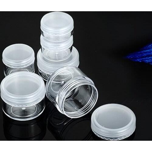 3g/5g/8g/10g/15g/20g Empty Cosmetic Jar Frosted Cap Face Cream Jar Round Makeup Container Plastic Refillable Bottles