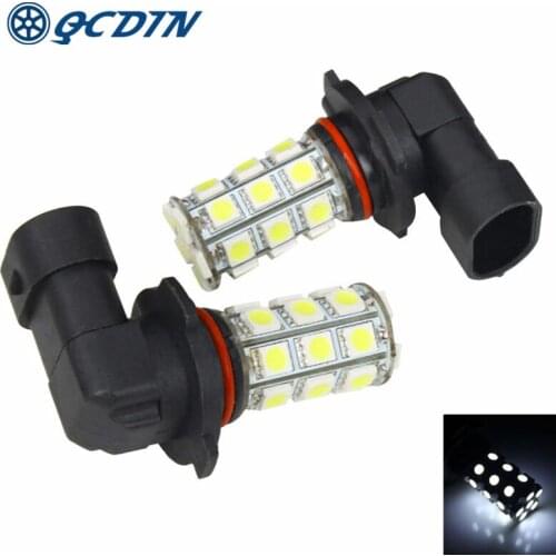 QCDIN 2PCS Car LED Headlight Bulbs 9005/9006 Super Bright Signal Light Auto Interior Doom Lamp Car Styling Light DC 12V