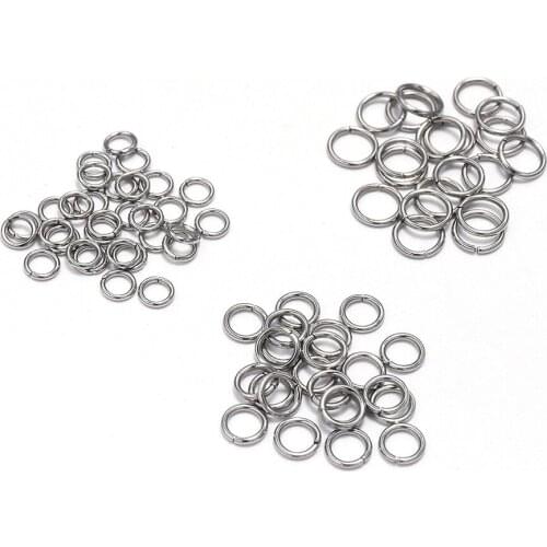 3-15mm Diameter Stainless Steel Open Single Loops Jump Rings Split Ring For DIY Jewelry Making Connector Made Accessories