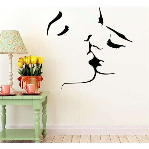 Sexy Kiss Vinyl Wall Stickers On Bedroom wedding decorative Wall Stickers Room Decals Sofa Decoration removable mural art