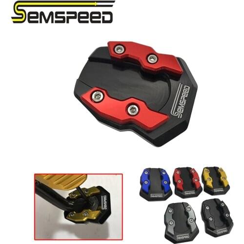 SEMSPEED CNC NVX Aerox Kickstand Side Stand Expansion Enlarger Pads Plate For YAMAHA NVX155 150 125 Aerox155 2015-2018 2019 2020
