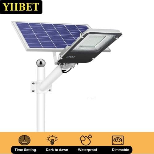 YIIBET 300W 100W Super Bright LED Solar Street Flood Lights Street Lightings LED Outdoor Lamps Luz Solares Exterior Lampa Solarn