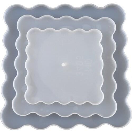 Three Layers Fruit Tray Mould DIY Dish Snacks Dish Crystal Epoxy Mold Irregular Crystal Resin Candy Dish Mold Kitchen Plates