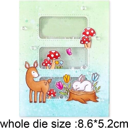 Three-story Tree Hole Cutting Die Scrapbooking Happy Winter Window Craft Stencil Card Make Album Sheet Decoration 2020 Die Cut