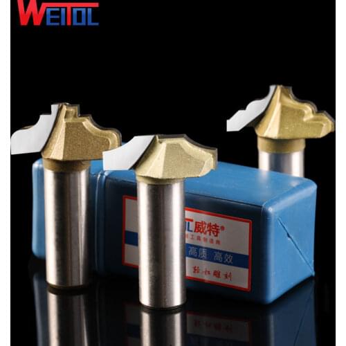 Weitol 1 pcs 12.7 mm wood cutting tools CNC Carbide tip Slotting bits CNC engraving machine door panel lace bit