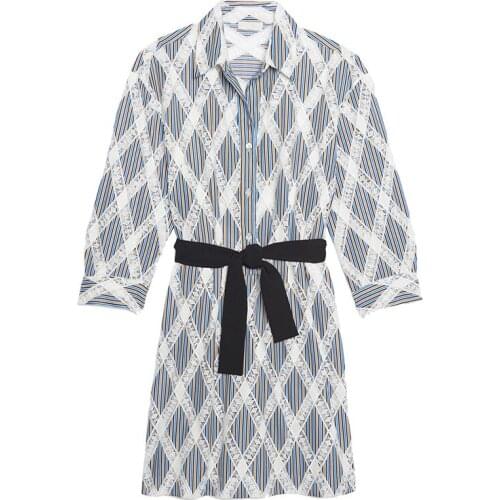 Patads French fashion dress stripe lace up slim skirt lady spring and summer temperament r20659e