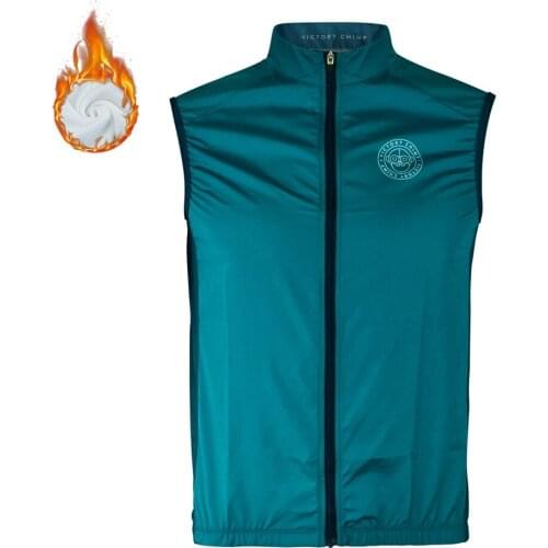 2021 Victory chim Winter wool sleeveless jersey for cycling Mtb bike keep warm pro team for men cycling clothing thermal fleece