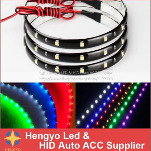 10pcs/Lot Free Shipment DIY Led Daytime Running Light 30CM 1210 15SMD Led Stirp Light DC12V Waterproof