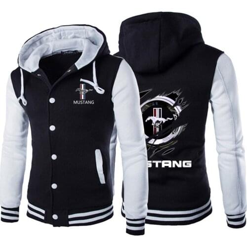 2020 Autumn Mens Creative Design Mustang Designer Hoodie Hip Hop Jackets Unisex Baseball Uniform Coat Sport Cotton Sweatshirts