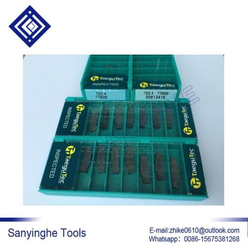 Free shipping high quality 50pcs /lots TDC4 TT9030 cnc carbide parting & grooving inserts