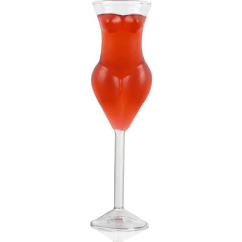 Naked Girl Body Shape Wine Glass Cup Creative Transparent Body Champagne Glass Cups Borosilicate Female Goblet For Night Bar