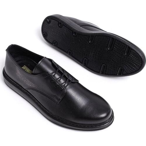 Chekich Classic Matte Black Mens Shoes Wedding For Suit Lace-Up Non-Leather Business Wear Casual Daily 2021 Spring and Autumn Fashion Solid Base Footwear Wedding Male Sneakers Air Sewing Details CH003 V5