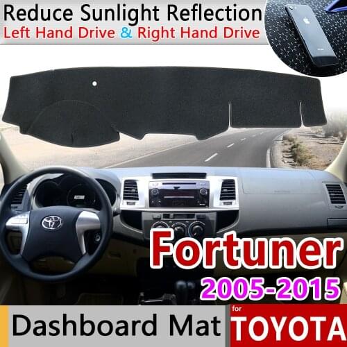 For Toyota Fortuner 2005~2015 AN50 AN60 Hilux SW4 SR5 Anti-Slip Mat Dashboard Cover Pad Sunshade Dashmat Carpet Accessories Ru