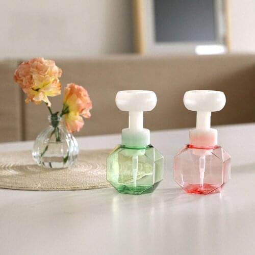 300ml Liquid Soap Dispenser Flower Shape Foam Foaming Pump Refillable Empty Bottle Shower Gel Foam Pump Separate Bottle