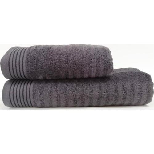 Bonisia Bilateral Cotton Bath Towel Set Anthracite