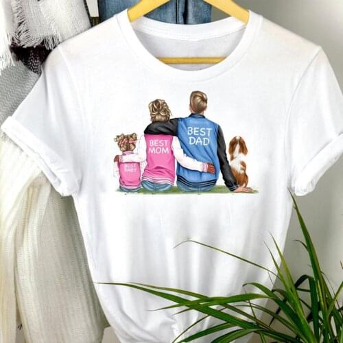 Women Clothes Daughter Love 90s Family Mama Mom Mother 90s Cartoon Print Fashion Tshirt Kawaii Female Tee Top Graphic T-shirt