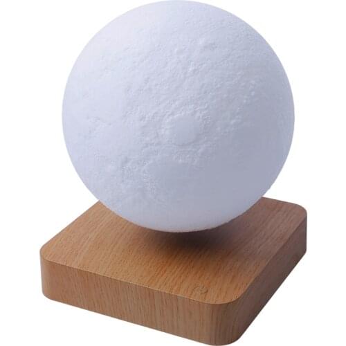 Hot Sale Creative 3D Magnetic Levitation Moon Lamp Night Light 15cm Rotating Led Moon Floating Lamp Home Decoration Holiday Gift