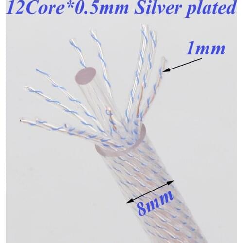 Hi-End OCC Silver plated Audio Interconnect Cable Analog Cable Solid Core Speaker cable
