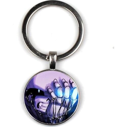Undertale Game Gamer Gaming Keychain Ghost Video Game Glass Cabochon Keychain Art Gifts