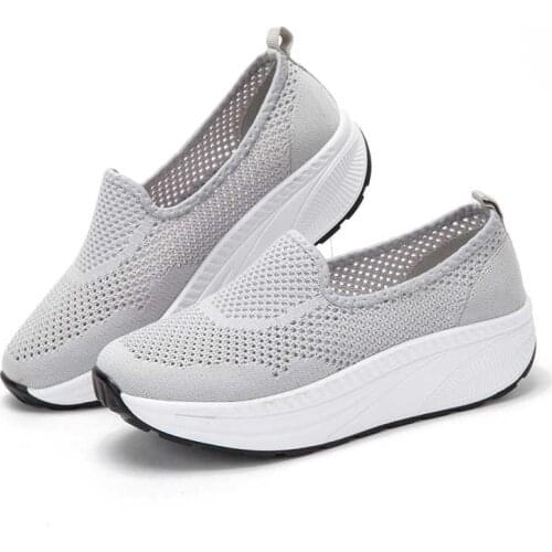 BeckyWalk Summer Mesh Women Shoes Platform Loafers Autumn Slip On Breathable Women Casual Flats zapatos mujer Size 35-42 WSH2925