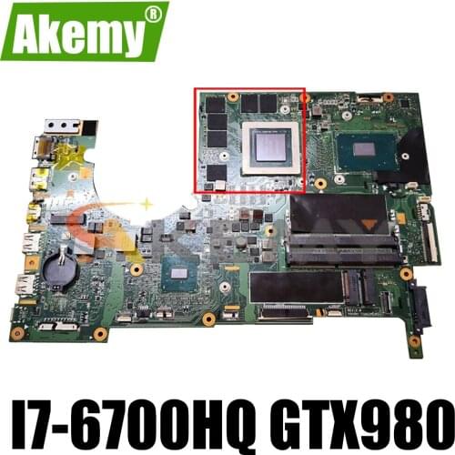 P5NCN P7NCN MAIN BOARD For ACER Predator 15 G9-591 G9-591R G9-592 G9-791 G9000 Laptop motherboard CPU I7-6700HQ GPU GTX980 4GB