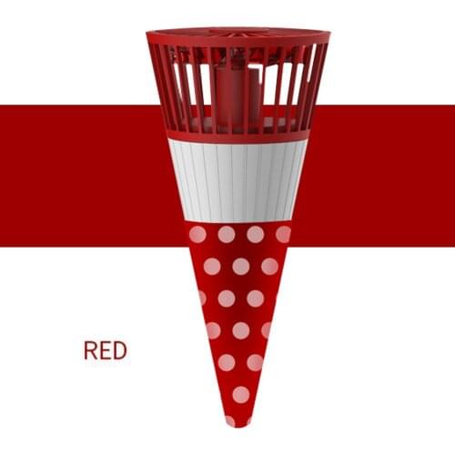 Mini Fan Ice Cream Shape Fan Portable Cone Handheld Fan USB Charging Cute Ice Cream Fan Children Hanging Neck Cone Fan