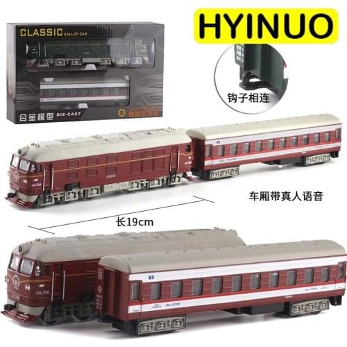 1/87 China diecast alloy train model with sound or light and Pull back Choo Metal horse vehicle toy family Decoration Collection