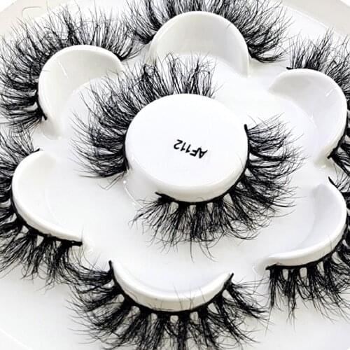 NEW 4pairs 8-25 mm Fluffy Lashes Mink Makeup Short Natural Eyeleshes 2021 New Messy Curling Mink Eyelashes